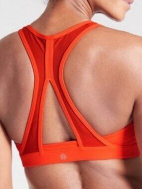 Athleta Contender Sports Bra | Torch Red=Deep orange | Size S